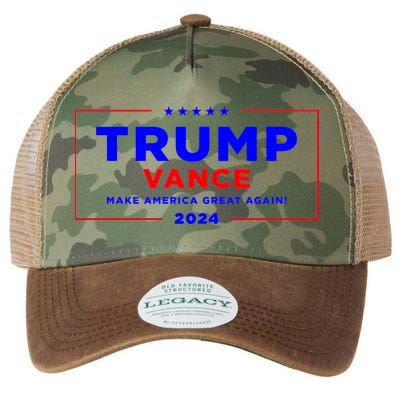 Trump Vance 2024 Front Pocket Print With Back Print Legacy Tie Dye Trucker Hat