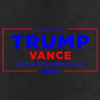 Trump Vance 2024 Front Pocket Print With Back Print 7 Panel Mesh Trucker Snapback Hat