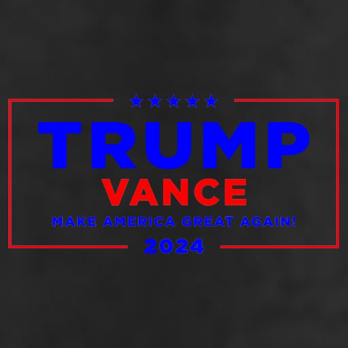 Trump Vance 2024 Front Pocket Print With Back Print 7 Panel Mesh Trucker Snapback Hat