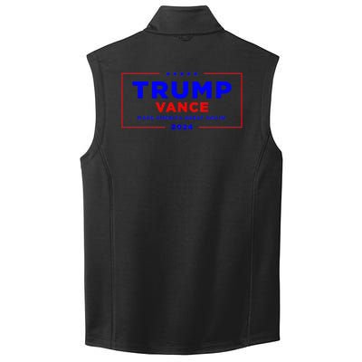 Trump Vance 2024 Front Pocket Print With Back Print Collective Smooth Fleece Vest