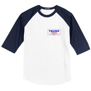 Trump Vance 2024 Front Pocket Print With Back Print Baseball Sleeve Shirt