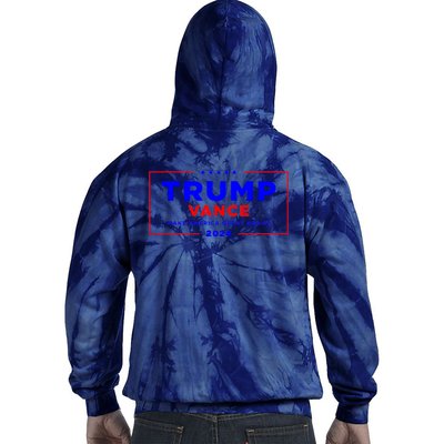 Trump Vance 2024 Front Pocket Print With Back Print Tie Dye Hoodie