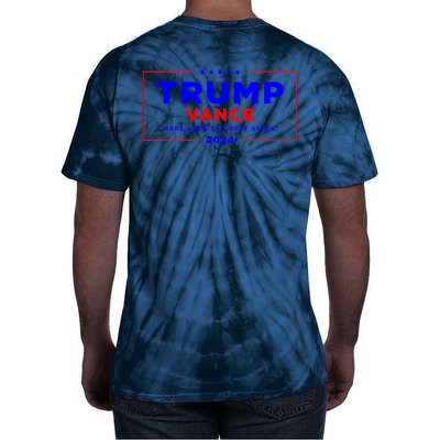 Trump Vance 2024 Front Pocket Print With Back Print Tie-Dye T-Shirt