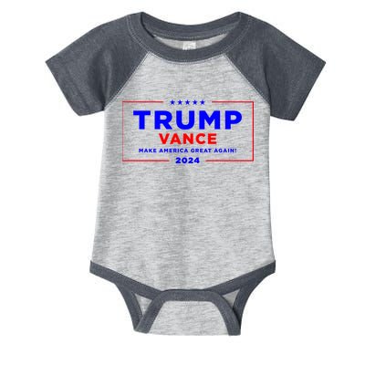 Trump Vance 2024 Front Pocket Print With Back Print Infant Baby Jersey Bodysuit