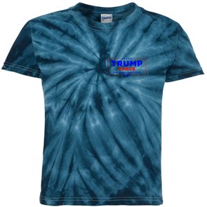 Trump Vance 2024 Front Pocket Print With Back Print Kids Tie-Dye T-Shirt