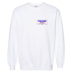 Trump Vance 2024 Front Pocket Print With Back Print Garment-Dyed Sweatshirt