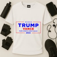 Trump Vance 2024 Front Pocket Print With Back Print Cooling Performance Crew T-Shirt