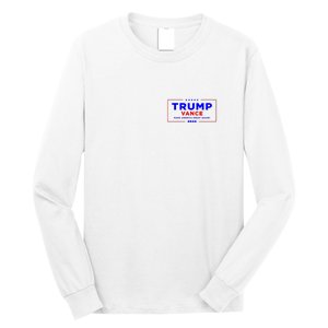 Trump Vance 2024 Front Pocket Print With Back Print Long Sleeve Shirt