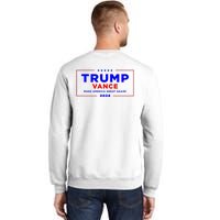 Trump Vance 2024 Front Pocket Print With Back Print Sweatshirt