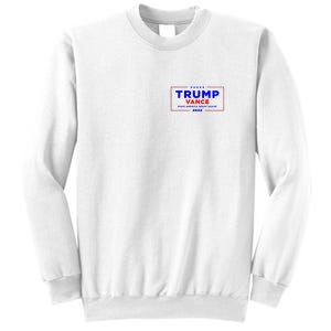 Trump Vance 2024 Front Pocket Print With Back Print Sweatshirt