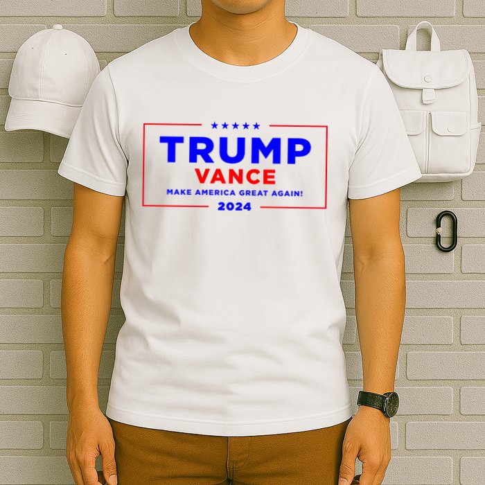 Trump Vance 2024 Front Pocket Print With Back Print T-Shirt