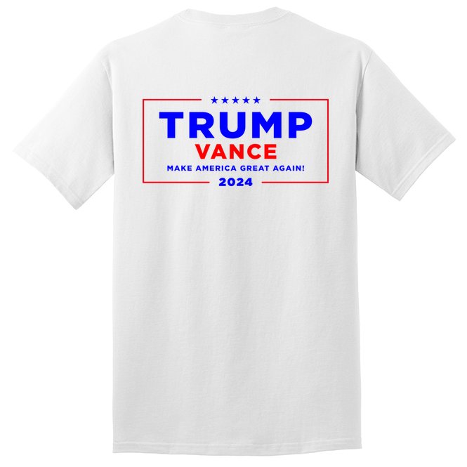 Trump Vance 2024 Front Pocket Print With Back Print Tall T-Shirt