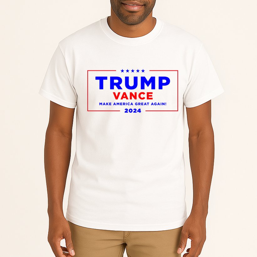 Trump Vance 2024 Front Pocket Print With Back Print Tall T-Shirt