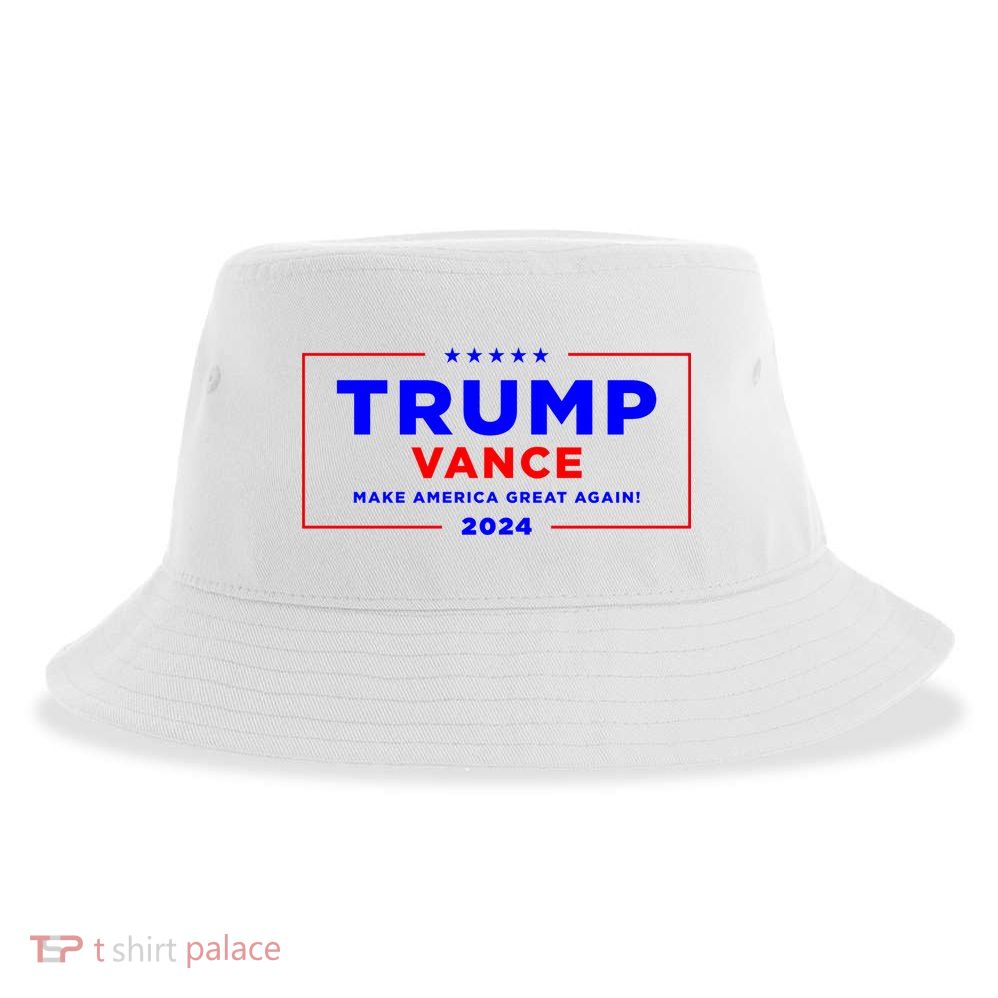 Trump Vance 2024 Front Pocket Print With Back Print Sustainable Bucket Hat