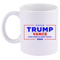 Trump Vance 2024 Front Pocket Print With Back Print 11oz C Handle Ceramic Mug