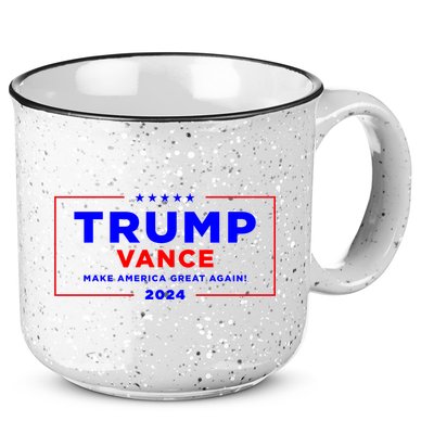 Trump Vance 2024 Front Pocket Print With Back Print 15oz Campfire Ceramic Mug