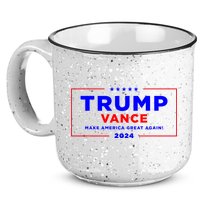 Trump Vance 2024 Front Pocket Print With Back Print 15oz Campfire Ceramic Mug