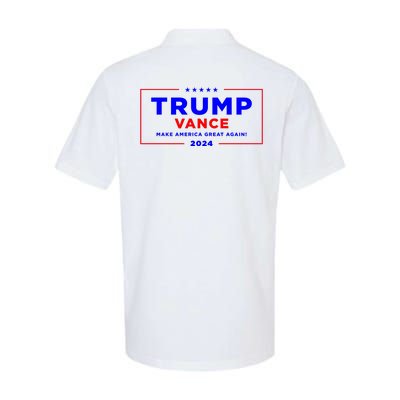 Trump Vance 2024 Front Pocket Print With Back Print Softstyle Adult Sport Polo