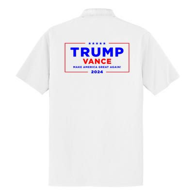 Trump Vance 2024 Front Pocket Print With Back Print Dry Zone Grid Polo