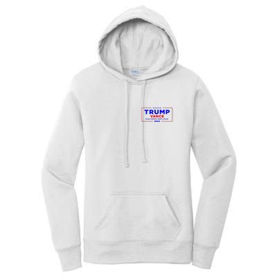 Trump Vance 2024 Front Pocket Print With Back Print Women's Pullover Hoodie