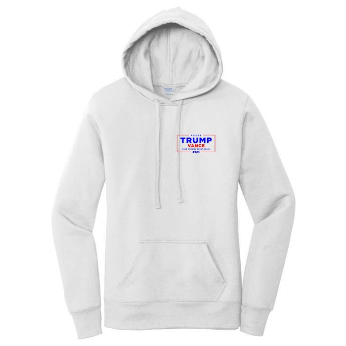 Trump Vance 2024 Front Pocket Print With Back Print Women's Pullover Hoodie