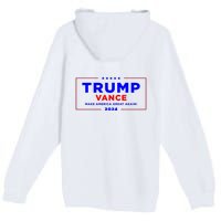 Trump Vance 2024 Front Pocket Print With Back Print Premium Pullover Hoodie