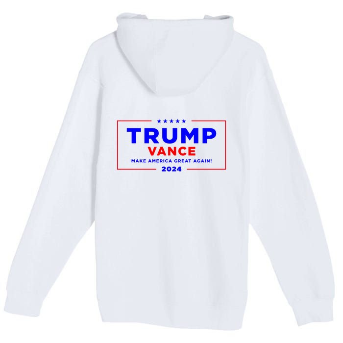 Trump Vance 2024 Front Pocket Print With Back Print Premium Pullover Hoodie