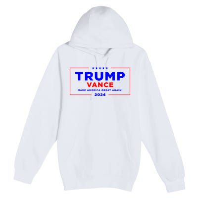 Trump Vance 2024 Front Pocket Print With Back Print Premium Pullover Hoodie