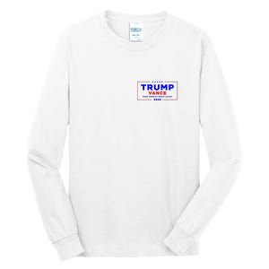 Trump Vance 2024 Front Pocket Print With Back Print Tall Long Sleeve T-Shirt