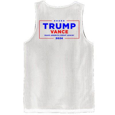 Trump Vance 2024 Front Pocket Print With Back Print Mesh Reversible Basketball Jersey Tank