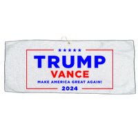 Trump Vance 2024 Front Pocket Print With Back Print Large Microfiber Waffle Golf Towel