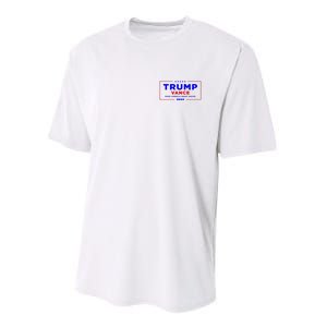 Trump Vance 2024 Front Pocket Print With Back Print Performance Sprint T-Shirt