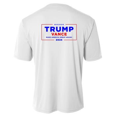 Trump Vance 2024 Front Pocket Print With Back Print Youth Performance Sprint T-Shirt