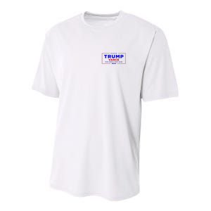 Trump Vance 2024 Front Pocket Print With Back Print Youth Performance Sprint T-Shirt