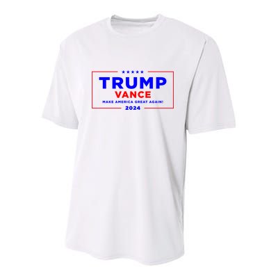 Trump Vance 2024 Front Pocket Print With Back Print Youth Performance Sprint T-Shirt