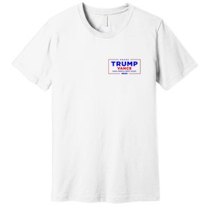 Trump Vance 2024 Front Pocket Print With Back Print Premium T-Shirt