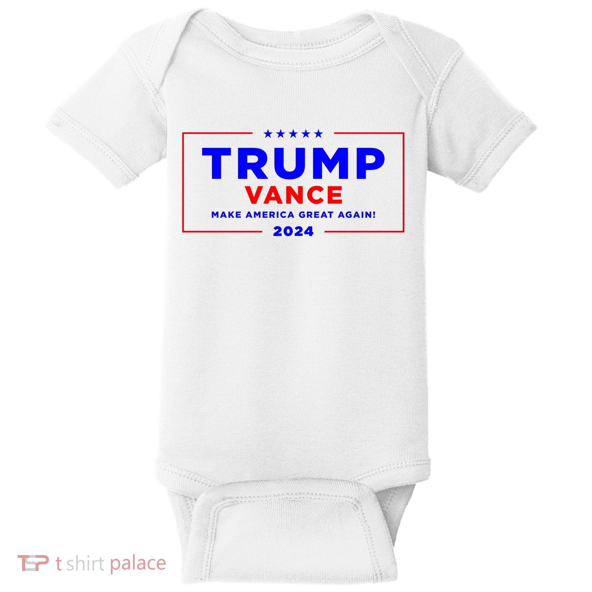 Trump Vance 2024 Front Pocket Print With Back Print Baby Bodysuit