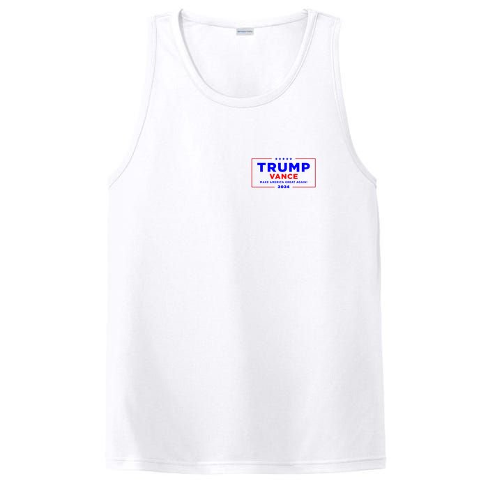 Trump Vance 2024 Front Pocket Print With Back Print PosiCharge Competitor Tank