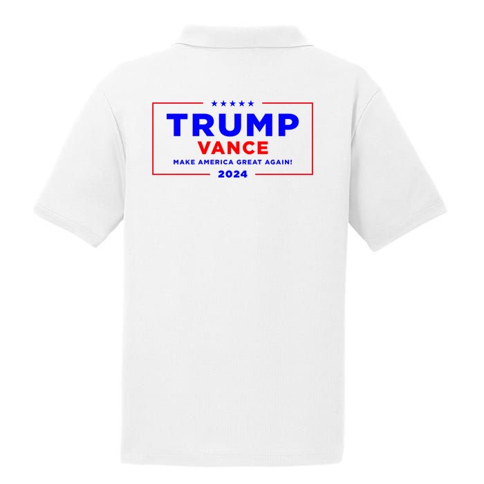 Trump Vance 2024 Front Pocket Print With Back Print PosiCharge RacerMesh Polo