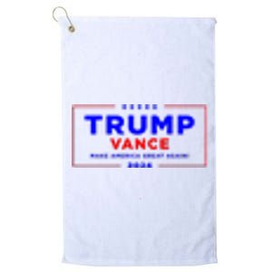 Trump Vance 2024 Front Pocket Print With Back Print Platinum Collection Golf Towel