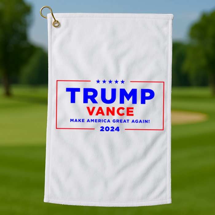 Trump Vance 2024 Front Pocket Print With Back Print Golf Towel