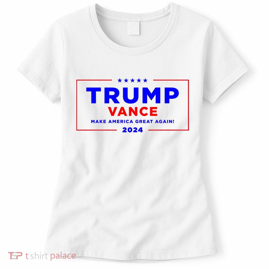 Trump Vance 2024 Front Pocket Print With Back Print Womens T-Shirt
