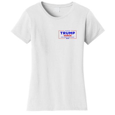 Trump Vance 2024 Front Pocket Print With Back Print Women's T-Shirt