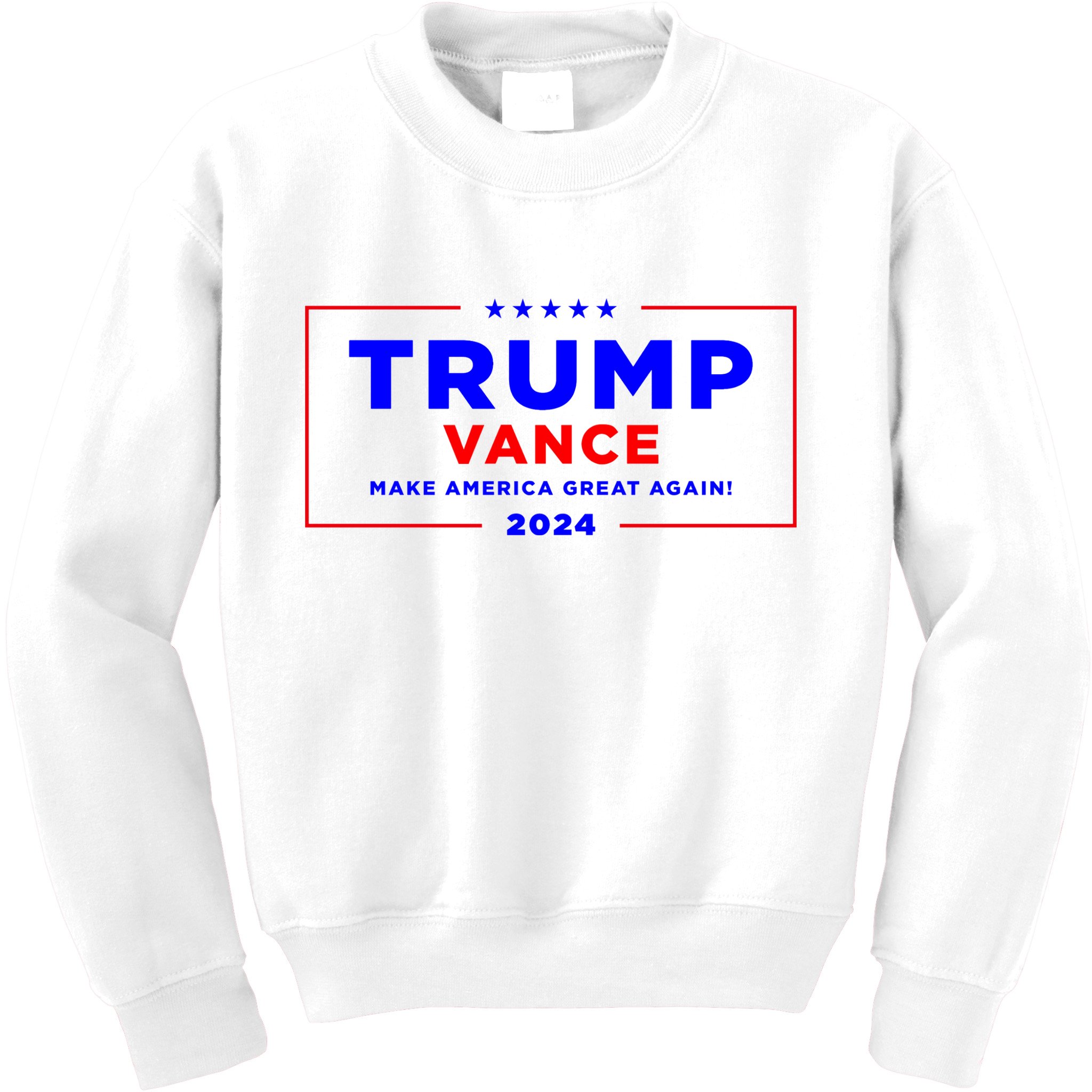 Trump Vance 2024 Front Pocket Print With Back Print Kids Sweatshirt