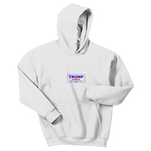 Trump Vance 2024 Front Pocket Print With Back Print Kids Hoodie