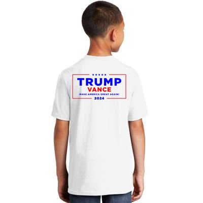 Trump Vance 2024 Front Pocket Print With Back Print Kids T-Shirt