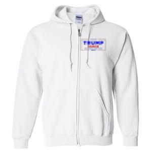 Trump Vance 2024 Front Pocket Print With Back Print Full Zip Hoodie