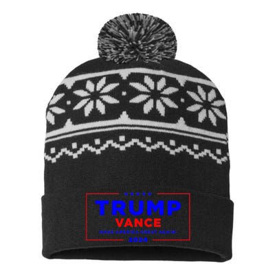 Trump Vance 2024 USA-Made Snowflake Beanie