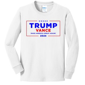 Trump Vance 2024 Kids Long Sleeve Shirt