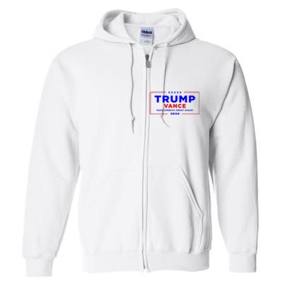 Trump Vance 2024 Full Zip Hoodie